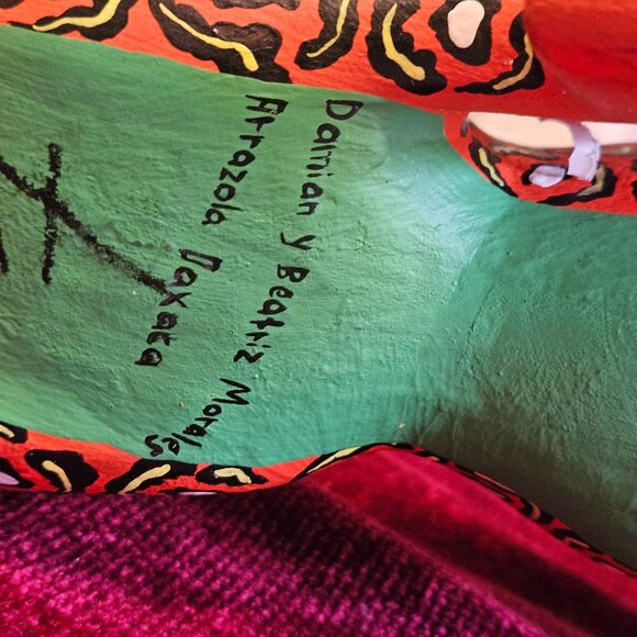 VINTAGE 1970 OAXACAN WOOD CARVED ANIMAL - Picture 4 of 6